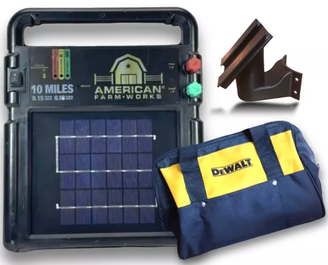 American Farmworks 10 Mile Solar Fence Energizer With FREE Gifts