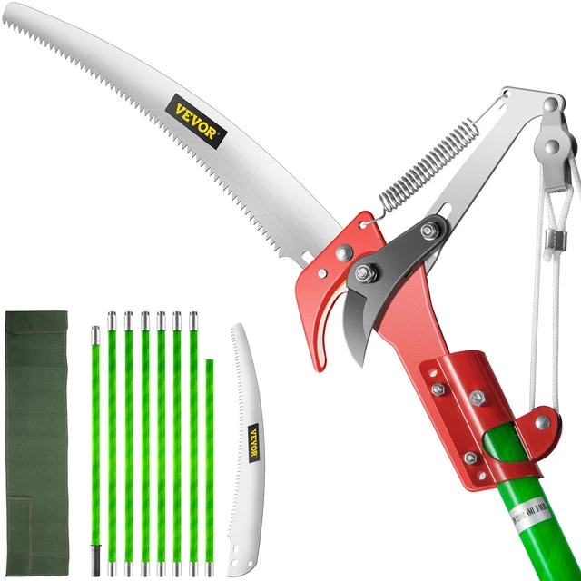 VEVOR 26FT TREE Pruner Pole Saw 8M Garden Scissors Hand Pole Saws Alloy
