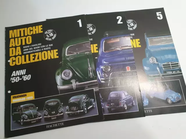 Rivista Mitiche Auto Da Collezione: le favolose auto degli Anni '50 '60 (1,2,5)