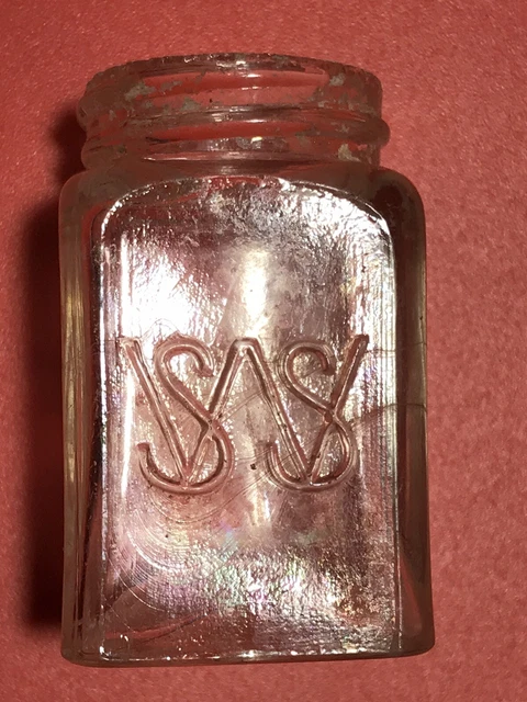 Royal Bottle  "ALBA ALLOY THE S.S.WHITE DENTAL MFG.CO" 1800's Glass.