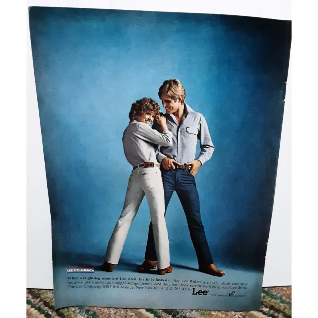 Lee Jeans Fits America vintage 1979 Magazine Ad Mums Champagne ad on back side