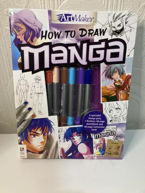 Hinkler hinkler art maker masterclass collection: how to draw manga kit - adults  drawing kit - draw manga - japanese art - drawing st