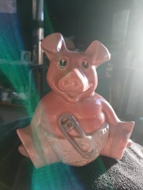 Baby Woody NatWest Pig with Original Stopper Wade England Vintage Piggy Bank