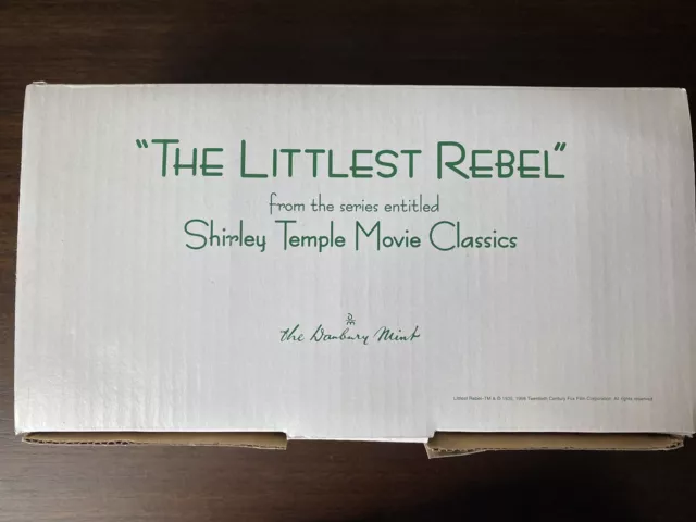 Shirley Temple "The Littlest Rebel” Movie Classics 10” Doll *Danbury Mint* 1998