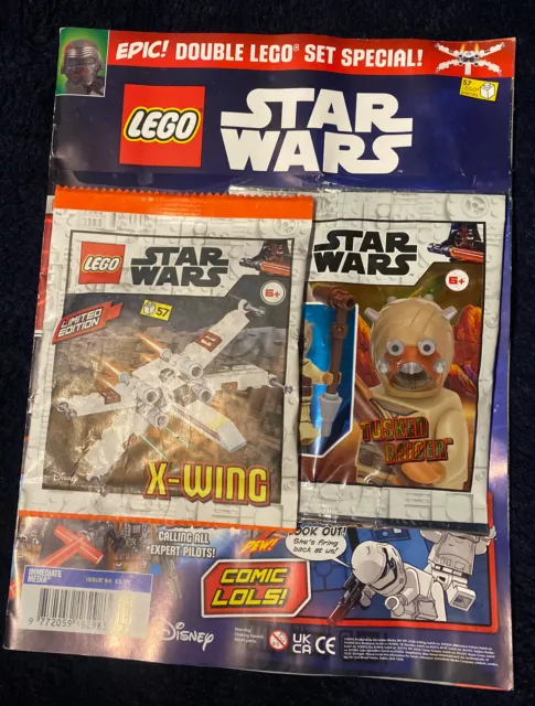 Lego Star Wars magazine #94 2023 + Epic Double Lego set X-Wing & Tusken Raider