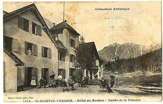 CPA 06 Alpes Maritimes Saint-Martin-Vésubie Hotel du Boreon animated