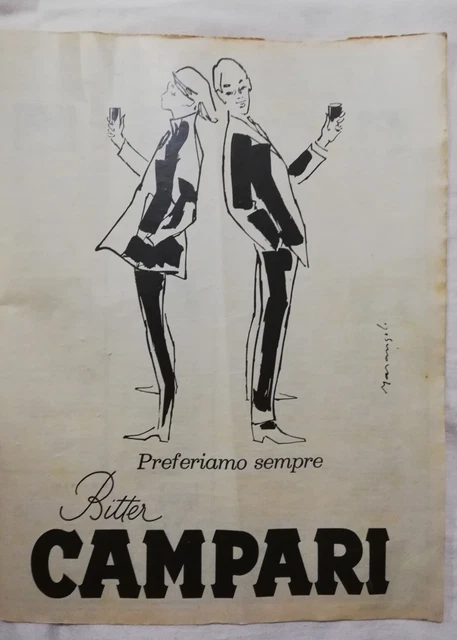 Pubblicità Campari Bitter Marangolo 1967 Pagina Advertising
