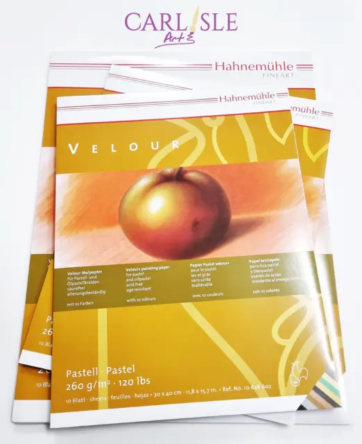Hahnemuhle Velour Pastel Paper Pad - Choose Your Size & Colour
