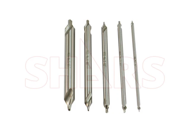 5PC 4" Long HSS 6542 Center Drill Set 60° Combined Countersink #1,2,3,4,5 !}