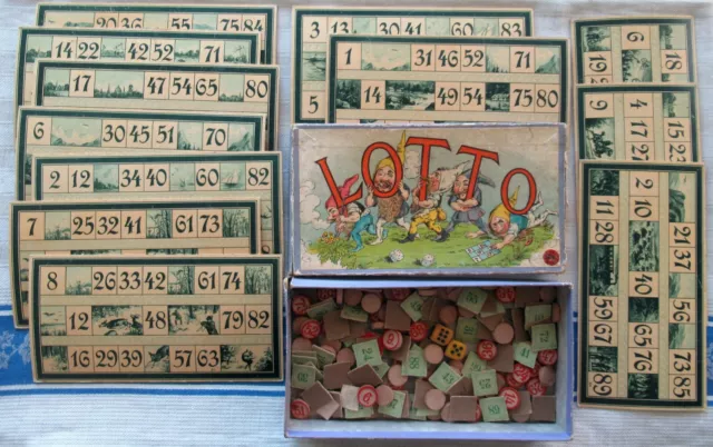 Altes Gesellschaftsspiel - Lotto - Sala-Spiele Mit Dem Rotsiegel