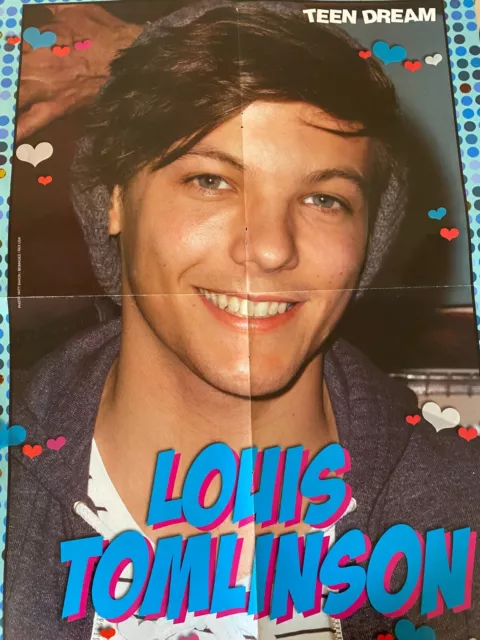 Louis Tomlinson, One Direction, Justin Bieber, Four Page Foldout Poster