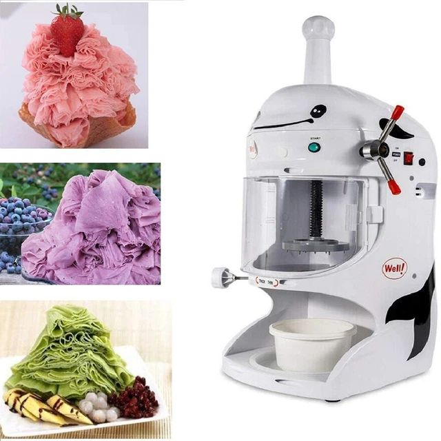 350W Commercial Ice Shaver Machine Ice Crusher Snow Cone Maker Ice Cream Shaving