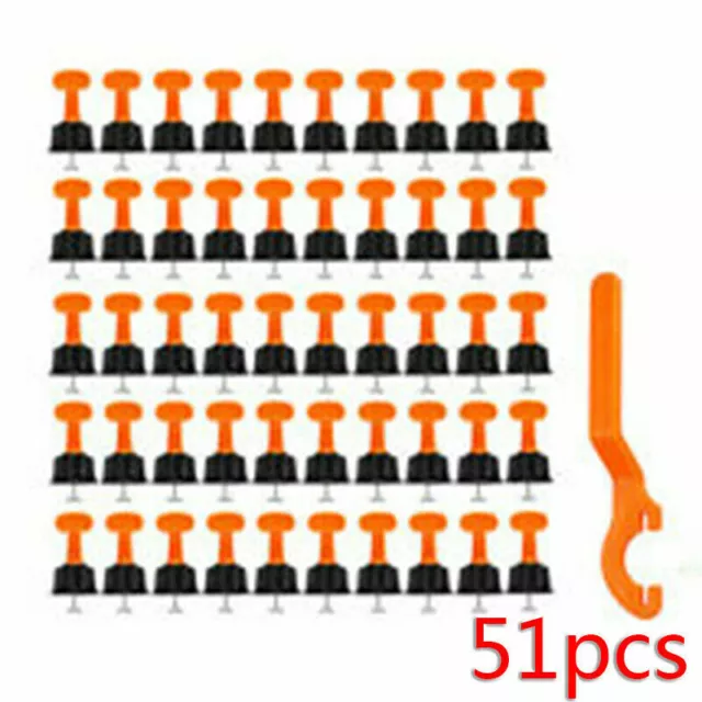 Tile Positioning Leveler Leveling System T-type Spacer Locator Tool Kit 50pcs