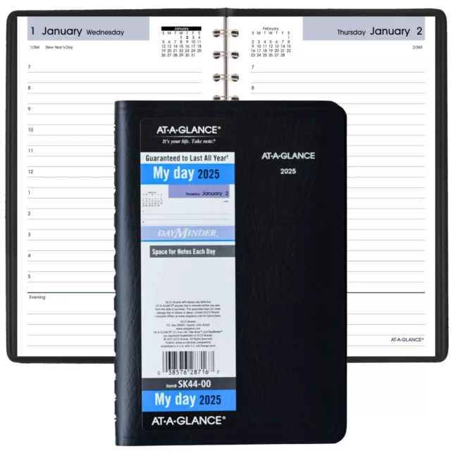 2025 At-A-Glance DayMinder SK44-00 Daily Appointment Book, 5 x 8"