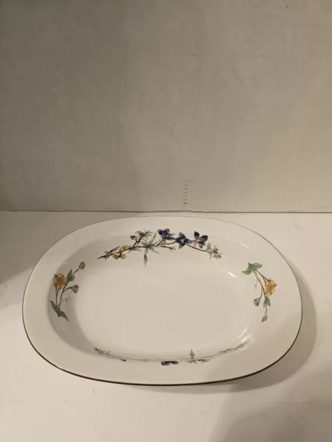 Vintage 10” Woodhill Citation Floral Bakeware Oval Bowl