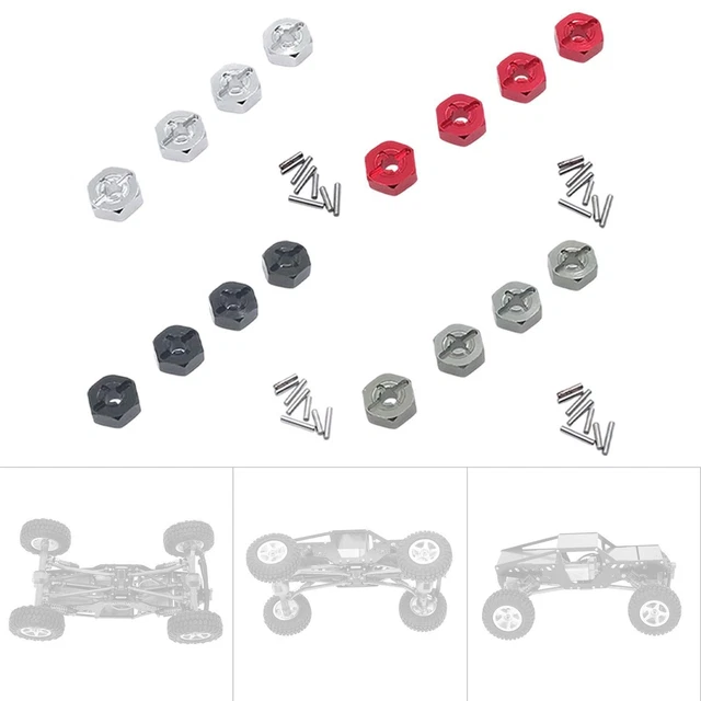 Agatige Adattatore Mozzo Esagonale RC – Da 12mm A 17mm – Blu Per Auto 1/10 (94123, D4) - 6