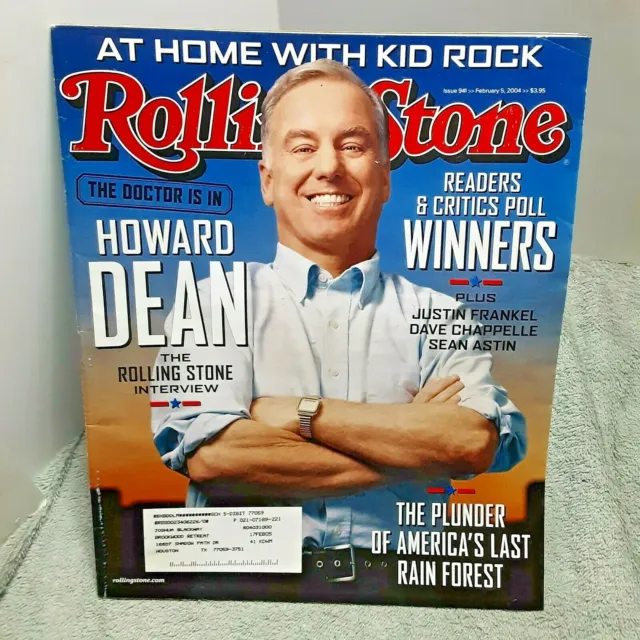Rolling Stone Magazine February 5 2004 Howard Dean Kid Rock