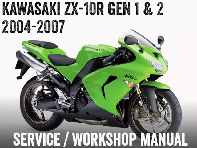 Kawasaki ZX10R ZX-10R Ninja Gen 1 & 2  Workshop Service Repair Manual CD PDF