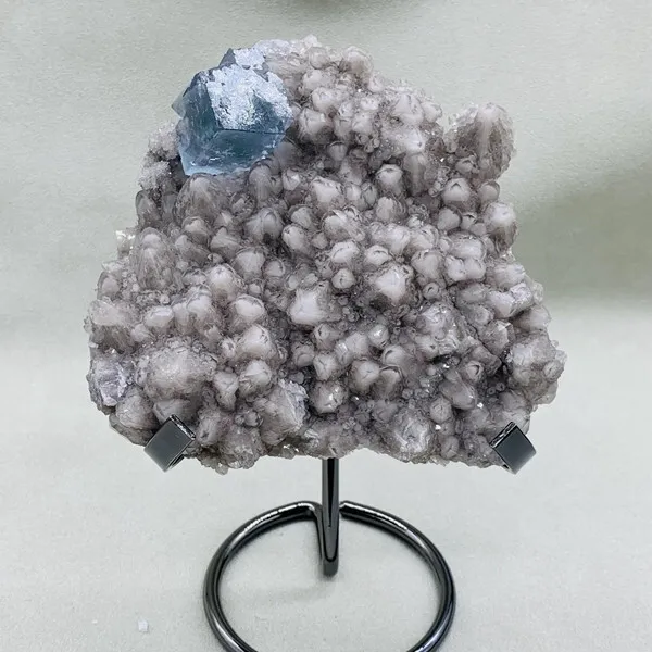507g Natural Green fluorite Quartz Crystal Cluster mineral specimens healing+sta