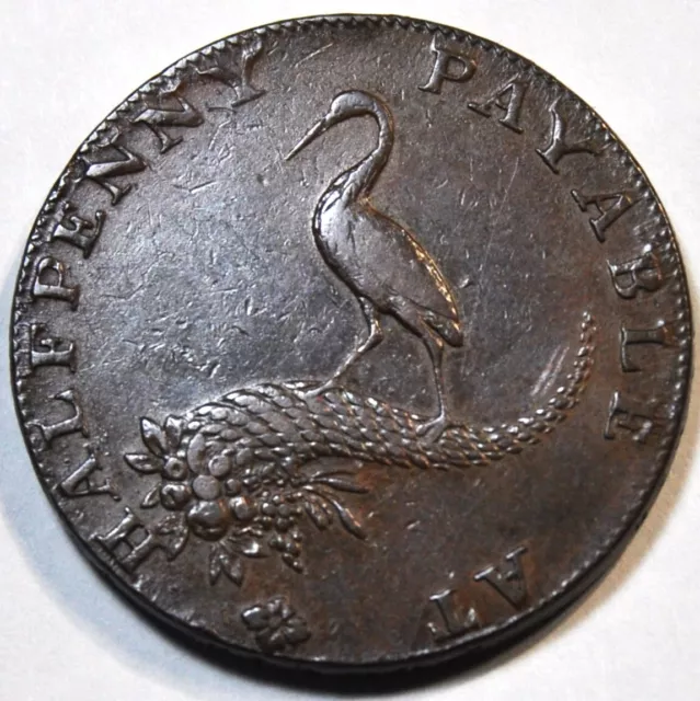 1792 Gb Condor Token  - Birmingham Minning And Copper Company Half Penny
