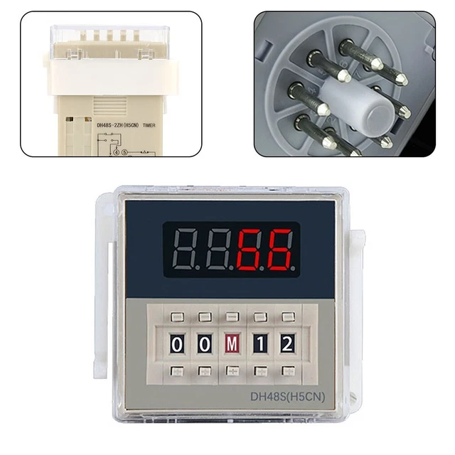 Relè timer versatile DH48S2ZH modulo digitale LED per ritardi di precisione
