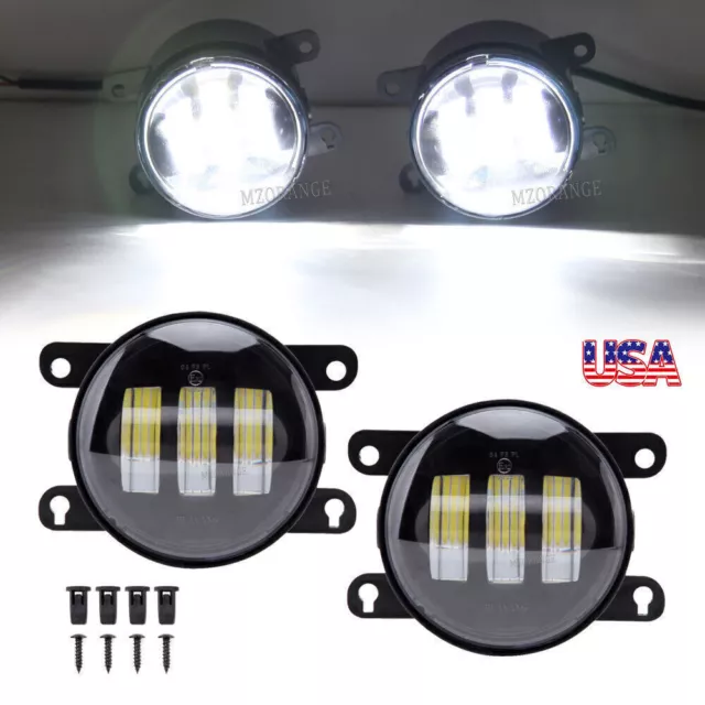 Pair Front Clear Lens LED Bumper Fog Light Lamps Assembly for Ford Focus Mustang