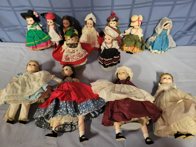 Lot Of Vintage Madame Alexander Dolls 8" 1960s Ecuador Greek Boy Marme JO  Meg +
