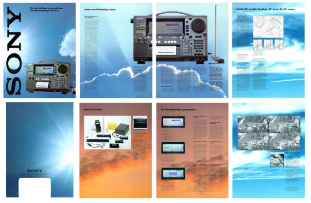 8 PAGE 8 1/2 x 11" HIGH QUALITY COLOR PHOTOS of BROCHURE for SONY CRF-V21 RADIO