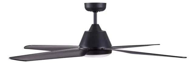 Ventilador de Techo Con LED Lámpara y Mando a Distancia Aria Negro 122 CM 2
