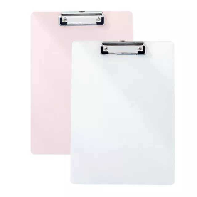 2 Pcs Clipboard Plastic A4 Document Organizer Writing Pad Test Paper Holder
