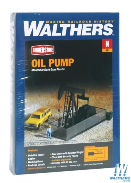 NEW Walthers Walking Beam-Horse Head Oil Pump Kit N Scale Train FREE US SHIP