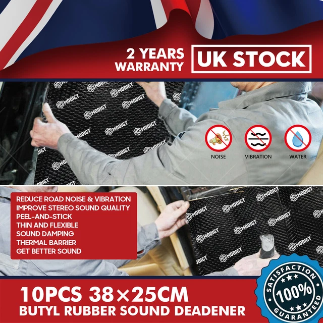 BUTYL CAR ENGINE Bay Sound Deadening Mat 14.96in * 9.84in Heat Shield