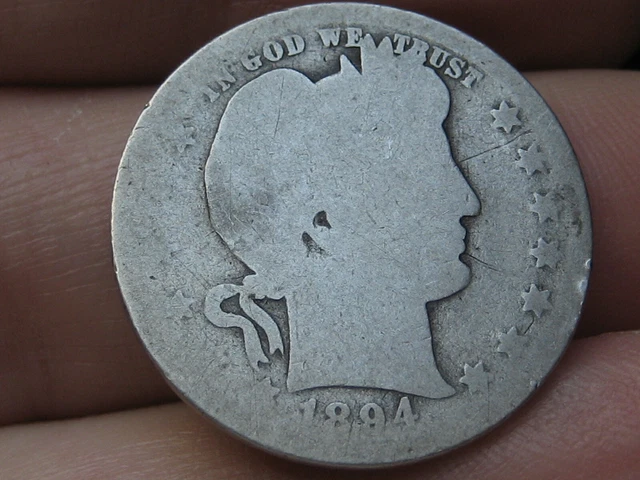 1894 O Silver Barber Quarter 25C- Lowball, Heavily Worn, PO1 Candidate?