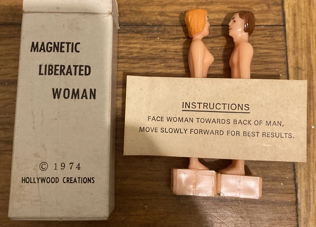 Vintage 1974 Adult Novelty Naughty Magnetic Liberated Woman Plastic Toy Boxed