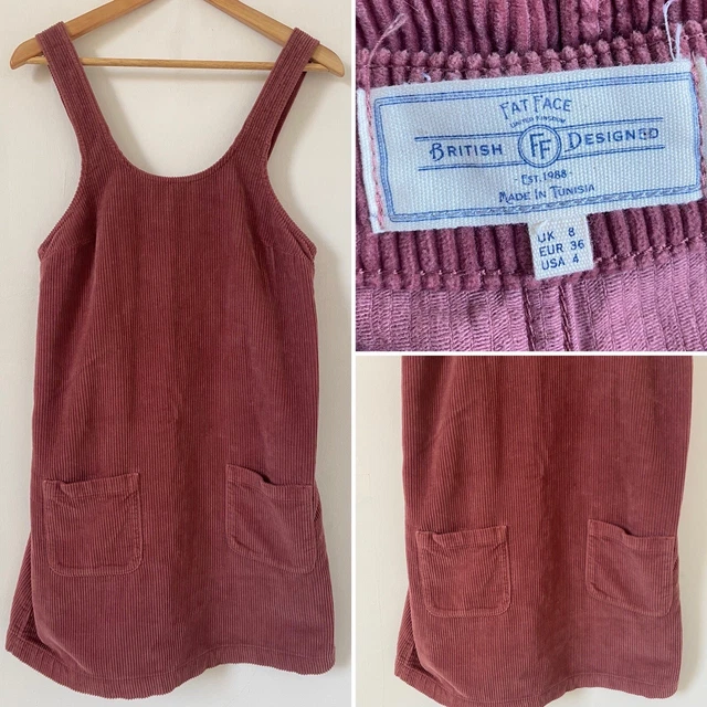 FAT FACE DEDEE Cord Pinafore Dress Navy Size 16 RRP 49.50 19.70