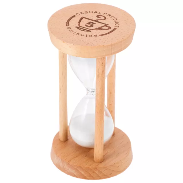 praktisch Glas Holz 5-Minuten-Timer Tisch-Sanduhr Hausdekoration