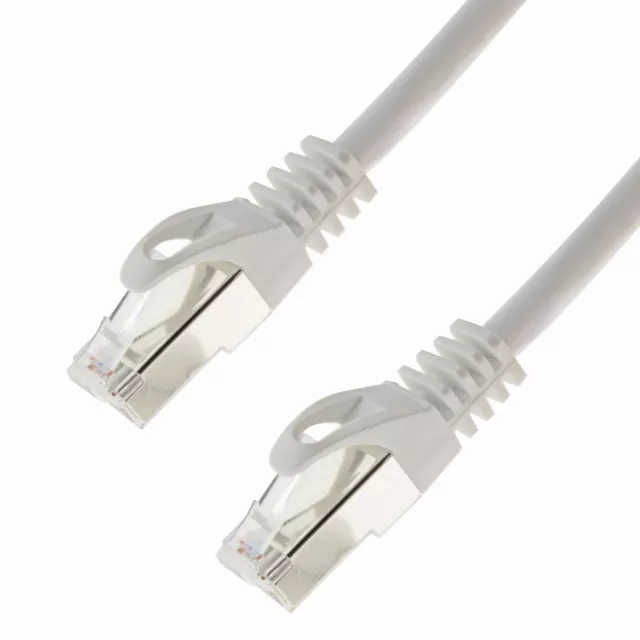 Netzwerkkabel S/FTP PIMF Cat. 7 1,50 Meter weiss Patchkabel Gigabit Ethernet