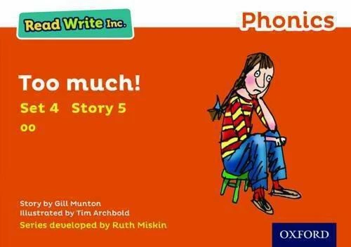 READ WRITE INC. Phonics: Orange Set 4 Storybook 5 Too Much!, Very Good ...