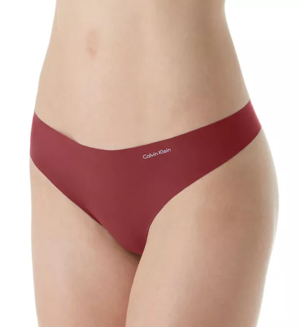 Calvin Klein Thong Size M Invisibles Ck Women's Raspberry Panties Knickers D3428