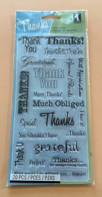 Inkadinkado THANK YOU WORDS Clear Stamp Set 60-30069 18 pcs MISSING 2