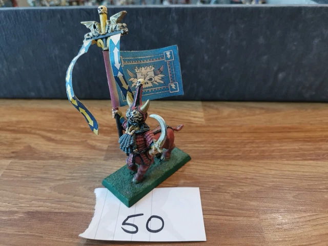 Figurine Warhammer Nains Du Chaos Bull Centaur - Métal Citadel 1993, Peinte Noir