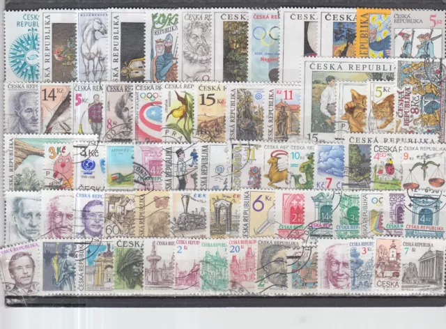 Schönes Lot Briefmarken aus Tschechien gestempelt von 1993 - 1999