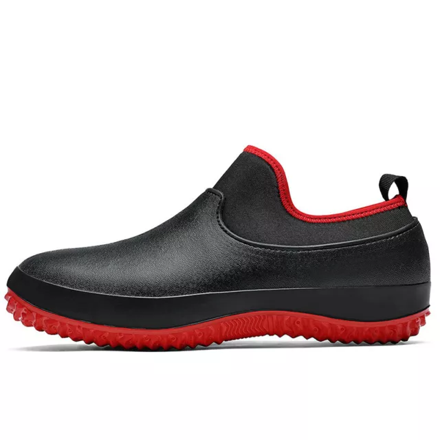 Non-slip Chef Shoes Mens Womens Oilproof Kitchen Safety Shoes Slip-On Work Boots