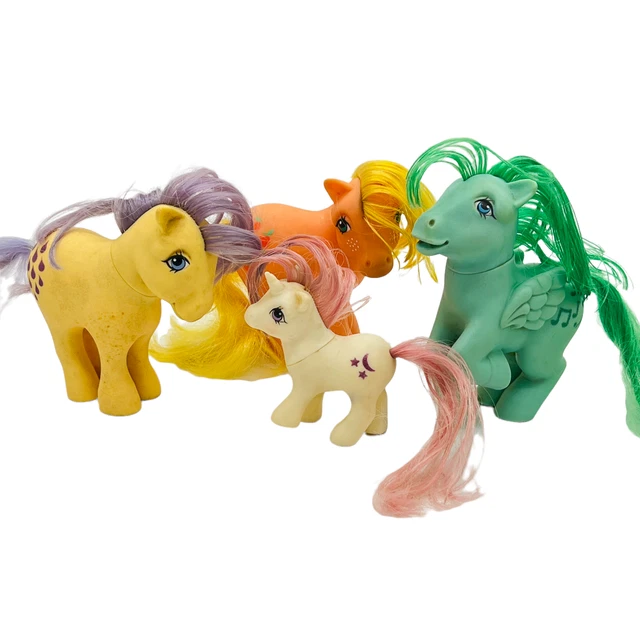 My Little Pony VTG 1982-1984 Lot of 4 Apple Jack Lemon Drop Pegasus Moondancer