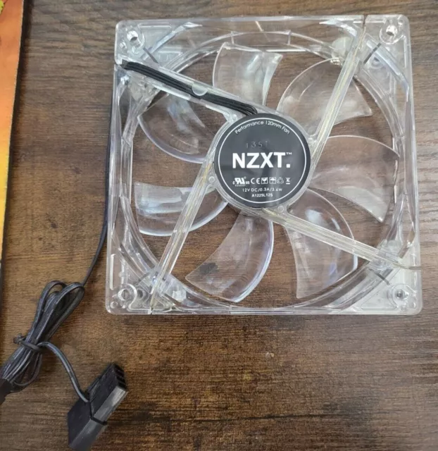 🔥 Clear Blue-LED NZXT High Performance 120mm PC Fan - Molex/3-Pin Connector 🔥