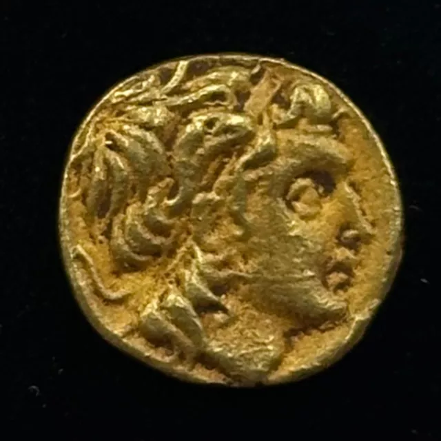 Ancient Greek King Alexander 18k Gold Coin In Good Condition