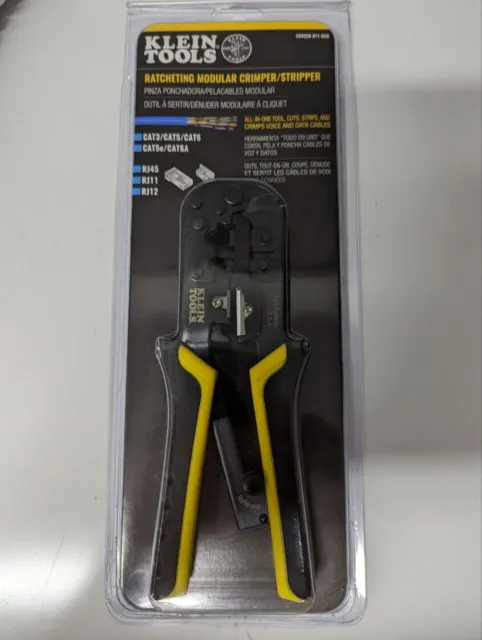 Klein Tools VDV226-011-SEN Ratcheting Data Cable Crimper/Stripper/Cutter