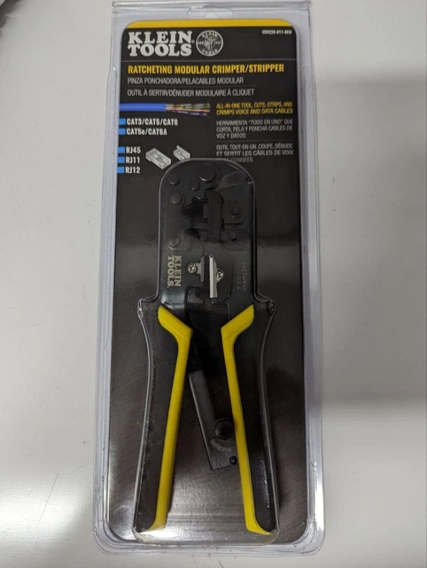 Klein Tools VDV226-011-SEN Ratcheting Data Cable Crimper/Stripper/Cutter