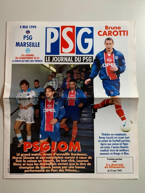 Programme Officiel 4ème Opel Masters 1999 - Paris, PSG, Bayern, Milan AC