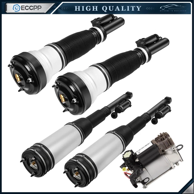 5PCS RWD Front Rear Air Suspension Shock Compressor For Mercedes S320 S350 S430